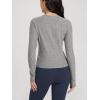 imageODODOS Womens Long Sleeve Performance TShirts  Ultra Soft Stratum Tech Crew Neck Tee UPF 50 Essential TopGrey Heather