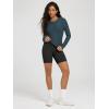 imageODODOS Womens Long Sleeve Performance TShirts  Ultra Soft Stratum Tech Crew Neck Tee UPF 50 Essential TopNavy Heather