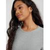 imageODODOS Womens Long Sleeve Performance TShirts  Ultra Soft Stratum Tech Crew Neck Tee UPF 50 Essential TopPale Grey Heather