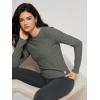 imageODODOS Womens Long Sleeve Performance TShirts  Ultra Soft Stratum Tech Crew Neck Tee UPF 50 Essential TopSmoke Heather