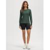 imageODODOS Womens Long Sleeve TShirt  Ultra Soft Stratum Tech Performance Top UPF 50 Breathable Crew Neck PulloverAspen Heather