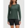 imageODODOS Womens Long Sleeve TShirt  Ultra Soft Stratum Tech Performance Top UPF 50 Breathable Crew Neck PulloverAspen Heather