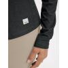 imageODODOS Womens Long Sleeve TShirt  Ultra Soft Stratum Tech Performance Top UPF 50 Breathable Crew Neck PulloverBlack Heather