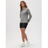 imageODODOS Womens Long Sleeve TShirt  Ultra Soft Stratum Tech Performance Top UPF 50 Breathable Crew Neck PulloverGrey Heather