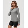 imageODODOS Womens Long Sleeve TShirt  Ultra Soft Stratum Tech Performance Top UPF 50 Breathable Crew Neck PulloverGrey Heather