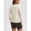 imageODODOS Womens Long Sleeve TShirt  Ultra Soft Stratum Tech Performance Top UPF 50 Breathable Crew Neck PulloverMilkweed Heather