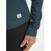 imageODODOS Womens Long Sleeve TShirt  Ultra Soft Stratum Tech Performance Top UPF 50 Breathable Crew Neck PulloverNavy Heather