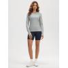 imageODODOS Womens Long Sleeve TShirt  Ultra Soft Stratum Tech Performance Top UPF 50 Breathable Crew Neck PulloverPale Grey Heather