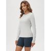 imageODODOS Womens Long Sleeve TShirt  Ultra Soft Stratum Tech Performance Top UPF 50 Breathable Crew Neck PulloverSalt Heather