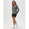 imageODODOS Womens Long Sleeve TShirt  Ultra Soft Stratum Tech Performance Top UPF 50 Breathable Crew Neck PulloverSmoke Heather