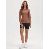 imageODODOS Womens Long Sleeve TShirt  Ultra Soft Stratum Tech Performance Top UPF 50 Breathable Crew Neck PulloverTamarind Heather