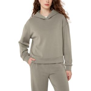 imageODODOS Modal Soft Fleece Lined Hoodie for Women Long Sleeve RelaxedFit Pullover Casual Basic SweatshirtKhaki