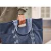 imageODODOS 29L Oversized Canvas Tote Bag Large Capacity Open Top Shoulder Bags for Gym Workout Shopping Beach TravelIndigo Navy