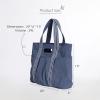 imageODODOS 29L Oversized Canvas Tote Bag Large Capacity Open Top Shoulder Bags for Gym Workout Shopping Beach TravelIndigo Navy