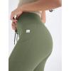 imageODODOS Womens Drawstring Tie Daily Pocket Leggings 25quot  28quot High Waist Workout Yoga PantsDark Olive