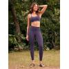 imageODODOS Womens Drawstring Tie Daily Pocket Leggings 25quot  28quot High Waist Workout Yoga PantsDark Purple