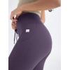 imageODODOS Womens Drawstring Tie Daily Pocket Leggings 25quot  28quot High Waist Workout Yoga PantsDark Purple