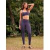 imageODODOS Womens Drawstring Tie Daily Pocket Leggings 25quot  28quot High Waist Workout Yoga PantsDark Purple