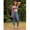 imageODODOS Womens Drawstring Tie Daily Pocket Leggings 25quot  28quot High Waist Workout Yoga PantsInk Blue