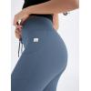 imageODODOS Womens Drawstring Tie Daily Pocket Leggings 25quot  28quot High Waist Workout Yoga PantsInk Blue