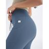 imageODODOS Womens Drawstring Tie Daily Pocket Leggings 25quot  28quot High Waist Workout Yoga PantsInk Blue