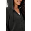 imageODODOS Womens Modal Soft FullZip Hoodies Casual Relaxed Fall Outfit Hooded Jacket with PocketsBlack