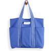 imageODODOS 29L Oversized Canvas Tote Bag Large Capacity Open Top Shoulder Bags for Gym Workout Shopping Beach TravelBright Indigo