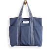 imageODODOS 29L Oversized Canvas Tote Bag Large Capacity Open Top Shoulder Bags for Gym Workout Shopping Beach TravelIndigo Navy