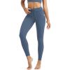 imageODODOS Womens Drawstring Tie Daily Pocket Leggings 25quot  28quot High Waist Workout Yoga PantsInk Blue