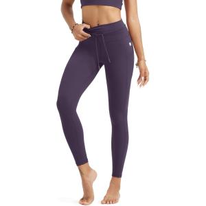imageODODOS Womens Drawstring Tie Daily Pocket Leggings 25quot  28quot High Waist Workout Yoga PantsDark Purple