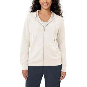 imageODODOS Womens Modal Soft FullZip Hoodies Casual Relaxed Fall Outfit Hooded Jacket with PocketsIvory