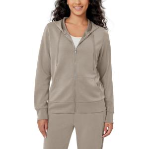 imageODODOS Womens Modal Soft FullZip Hoodies Casual Relaxed Fall Outfit Hooded Jacket with PocketsKhaki