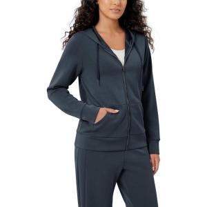 imageODODOS Womens Modal Soft FullZip Hoodies Casual Relaxed Fall Outfit Hooded Jacket with PocketsNavy