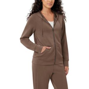 imageODODOS Womens Modal Soft FullZip Hoodies Casual Relaxed Fall Outfit Hooded Jacket with PocketsNutria