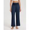 imageODODOS Womens Wide Leg Palazzo Lounge Pants with Pockets Light Weight Loose Comfy Casual Pajama Pants262830quot32quot InseamNavyno Pocket