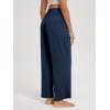 imageODODOS Womens Wide Leg Palazzo Lounge Pants with Pockets Light Weight Loose Comfy Casual Pajama Pants262830quot32quot InseamNavyno Pocket
