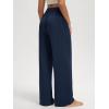 imageODODOS Womens Wide Leg Palazzo Lounge Pants with Pockets Light Weight Loose Comfy Casual Pajama Pants262830quot32quot InseamNavyno Pocket