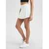 imageODODOS Womens Drawstring Tie Daily Skirts Builtin Shorts Athletic Golf Tennis Skorts with Ball PocketPorcelain White