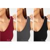 imageODODOS 3Pack Seamless Racerback Crop Tank for Women Ribbed Knit Soft Crop TopsBlackcharcoalred
