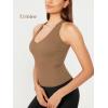 imageODODOS 3Pack Seamless Racerback Crop Tank for Women Ribbed Knit Soft Crop TopsCharcoalerminered