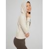 imageODODOS Womens FullZip Cropped Hoodie  Stratum Tech Ultra Soft UPF 50 Hooded Jacket with PocketsMilkweed Heather