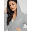 imageODODOS Womens FullZip Cropped Hoodie  Stratum Tech Ultra Soft UPF 50 Hooded Jacket with PocketsPale Grey Heather