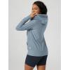 imageODODOS Womens FullZip Hoodie  Stratum Tech Ultra Soft Outfit UPF 50 Performance Hooded Jacket with PocketsDusty Blue Heather
