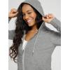 imageODODOS Womens FullZip Hoodie  Stratum Tech Ultra Soft Outfit UPF 50 Performance Hooded Jacket with PocketsGrey Heather