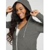 imageODODOS Womens FullZip Hoodie  Stratum Tech Ultra Soft Outfit UPF 50 Performance Hooded Jacket with PocketsSmoke Heather