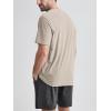 imageODODOS Mens Performance TShirt  Stratum Tech Tee Ultra Soft Moisture Wicking UPF 50 Fitness Shirts  The Ascent SeriesMocha Heather