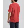 imageODODOS Mens Performance TShirt  Stratum Tech Tee Ultra Soft Moisture Wicking UPF 50 Fitness Shirts  The Ascent SeriesRed Heather