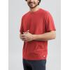 imageODODOS Mens Performance TShirt  Stratum Tech Tee Ultra Soft Moisture Wicking UPF 50 Fitness Shirts  The Ascent SeriesRed Heather