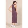 imageODODOS Modal Soft Front Split Midi Dress for Women V Neck Sleeveless Casual Summer Tank DressTulipwood