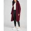 imageODODOS Womens Cardigan Sweater Longer Length Open Front Drape Coatigan Warm Soft Knit Long Sleeve OuterwearClaret